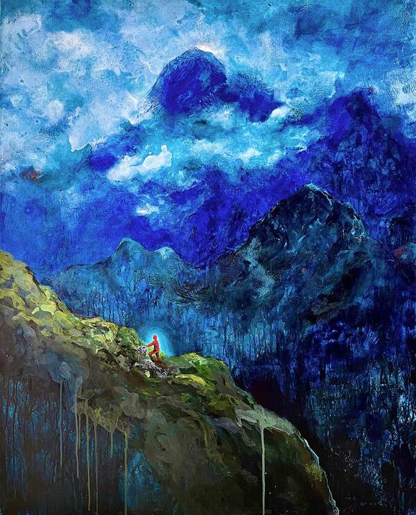 "Matkalla huipulle" /
2025 / Akryyli kankaalle / 80 x 100 cm
